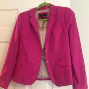 J Crew Hot pink Schoolboy Blazer